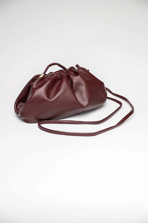 Bow 19 dumpling bag burgundy